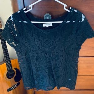 Umgee Black Lace Top